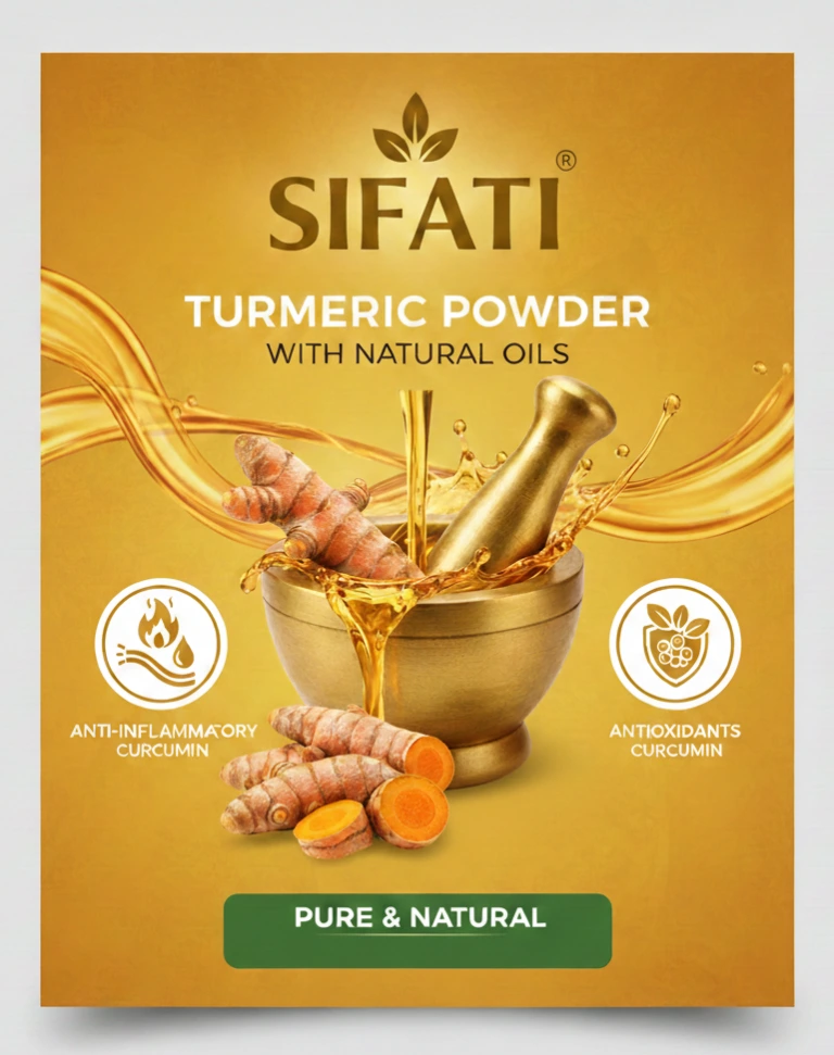 SIFATI Gold: Turmeric Powder with Natural Oils- 1 KG